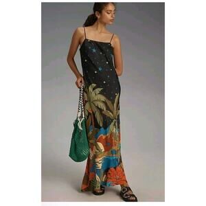 Farm Rio Anthropologie Tropical Night Sky Maxi Dress Women’s Small Star Print